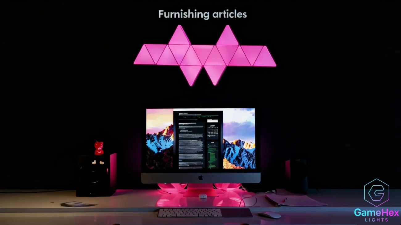 Large RGB LED Triangle Wall Light Panels for Gaming Setup – Smart Modular Lighting for Bedroom, Studio, and Home Decoration