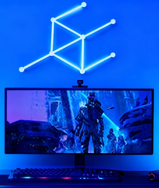 RGB Gaming LED Light Bars by Gaming Hexagon Lights for PC and console gaming rooms