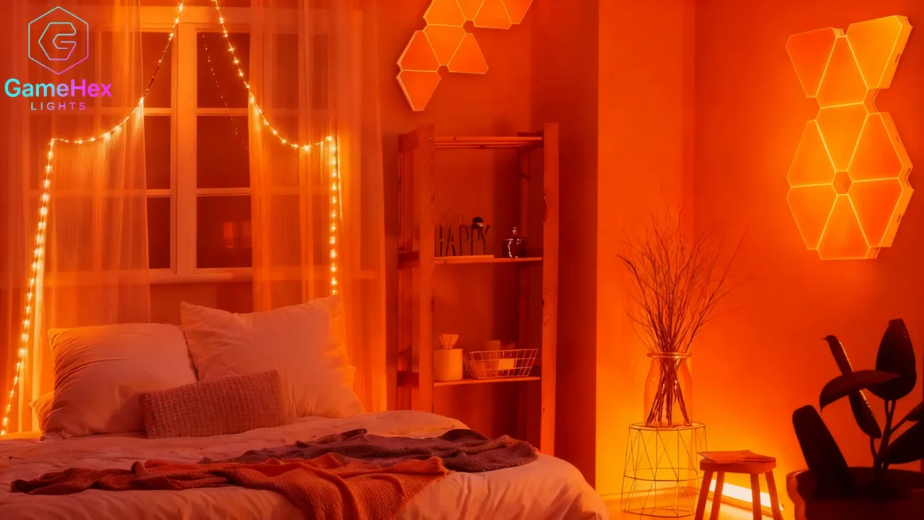 Gaming Hexagon Lights RGB Triangle LED Light Panels – Smart Modular Wall Lighting Kit for Gaming Rooms, Bedrooms, Living Rooms, and Home Offices in USA & Canada