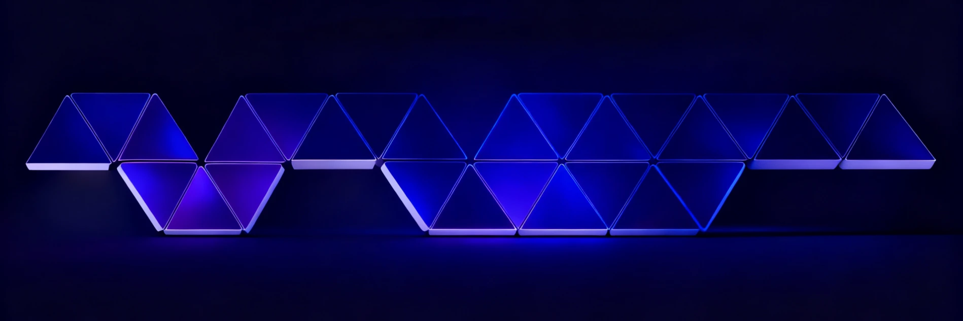 Triangle RGBIC Smart Modular LED Wall Lights with DIY Customizable Ambient Panels, App Control & Music Sync for Gaming Rooms, Bedrooms & Home Decor by Gaming Hexagon Lights