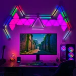 ConstellaSync RGBIC Modular Light Panels Kit by Gaming Hexagon Lights – 29-Piece Hexagon and Triangle LED Bars for Gaming Rooms, Streaming Studios, and Home Ambient Lighting with Gradient RGBIC Effects
