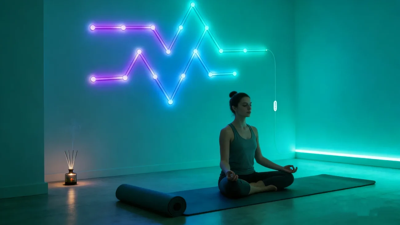 NebulaGlow Smart RGBIC Wall Bars – Modular DIY LED Sticks with Sound Reactive Lighting and App Control by Gaming Hexagon Lights