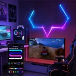 Ultra-Bright RGBIC SyncGlow LED Ambience Bars – Modular DIY LED Light Sticks with App Control & Music Sync by Gaming Hexagon Lights