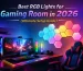 Best RGB lights for gaming room with hexagon wall panels, RGBIC light bars and immersive LED gaming setup lighting