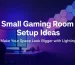 Small gaming room setup ideas to make your space look bigger using LED and RGB lighting, ambient wall panels, and creative lighting layouts by Gaming Hexagon Lights.